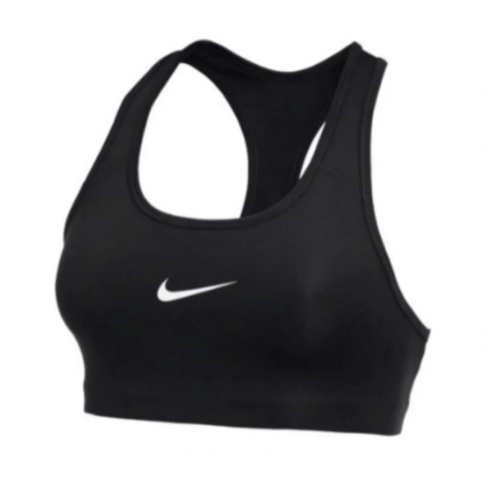 NWT Nike Black Medium Support Non Padded Swoosh 2.0 Sports Bra Size XXL